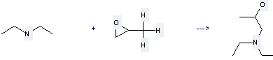 Diethyl-[(2R)-2-hydroxypropyl]azanium can be prepared by methyloxirane and diethylamine